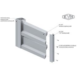 Profil 115.2x24mm, L-6000mm, hliník bez povrchovej úpravy Profil 115.2x24mm, L-6000mm, hliník bez povrchovej úpravy